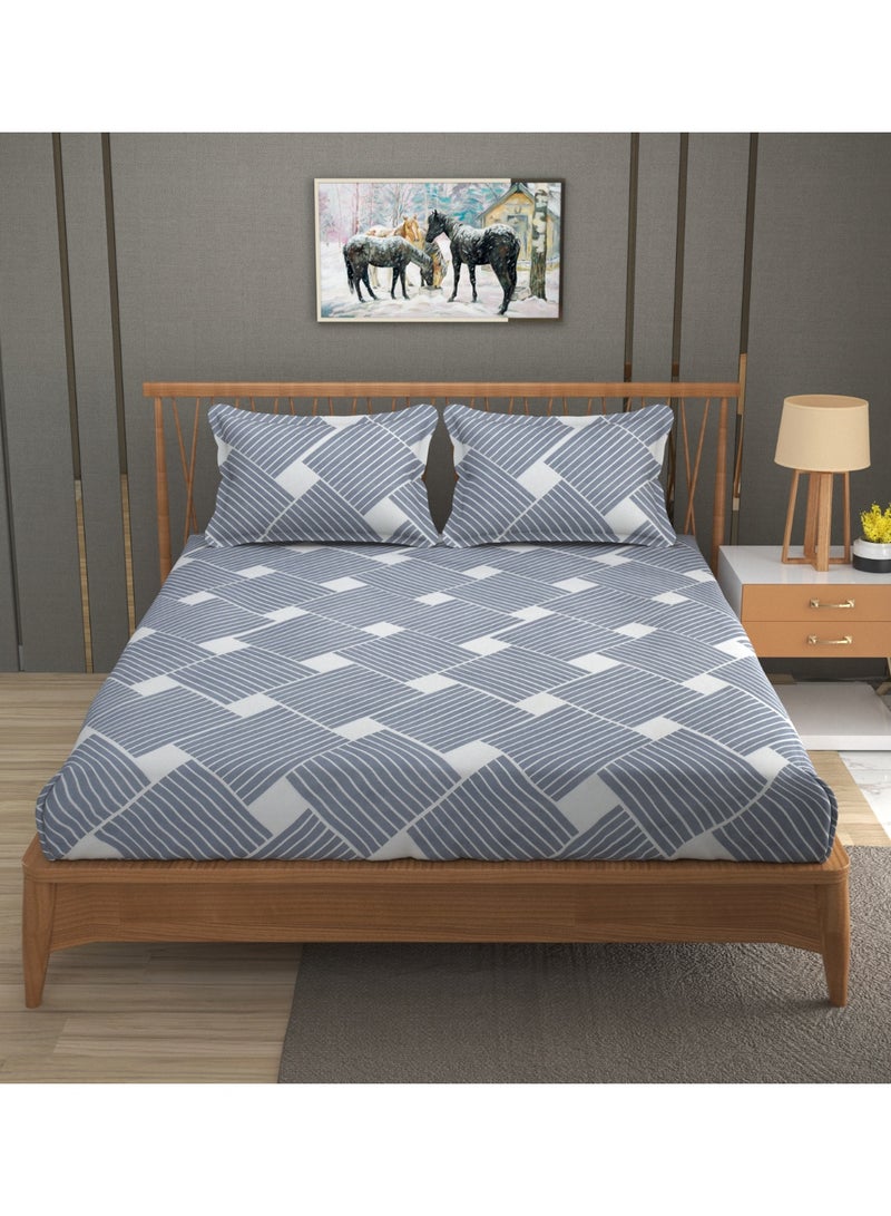 AURIO Premium King Size Fitted Bedsheet Set with 2 Pillowcases – Ultra-Soft Microfiber Bedding – Deep Pocket (200x200+35 cm) with 50x75 cm Pillow Covers – Breathable and Durable Mattress Protector Set - Image 3